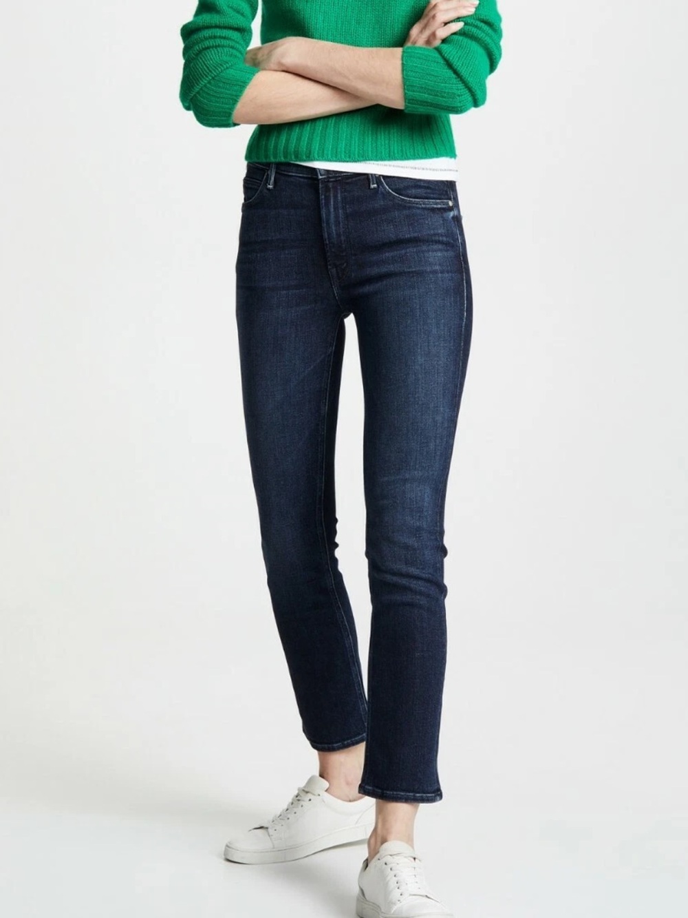 Mother the Mid Rise Dazzler Ankle Jean in Disco Dolls Size 29
